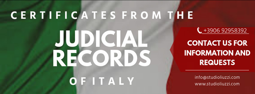Criminal records of Italy quick obtention. Overseas criminal record checking. Conytact us in English Italian criminal records certificate. Contact our law firm to obtain them quickly.