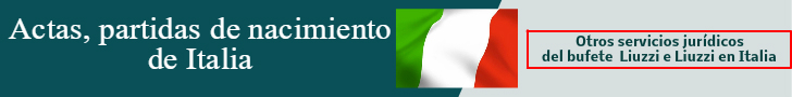 Obtener actas partidas de nacimiento en Italia