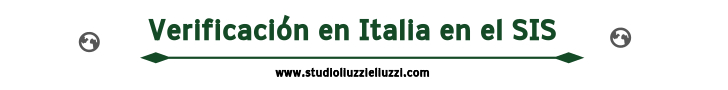 Verificación en Italia en el Sistema Informativo Schengen