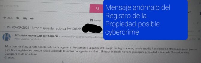 Registro propiedad Valencia España 2023 posible ciberdelito Registro propiedad Valencia España 2023 posible ciberdelito